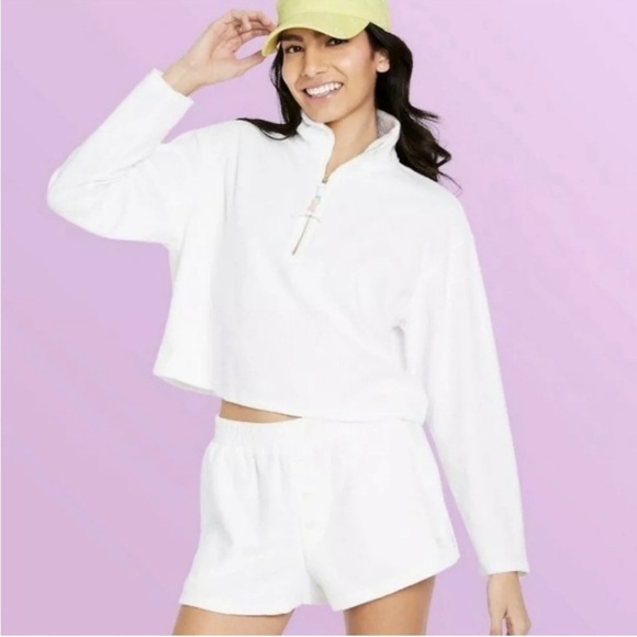 Stoney Clover Lane Tops - Stony Clover Lane x Target Sweatshirt -Cropped Half Zip